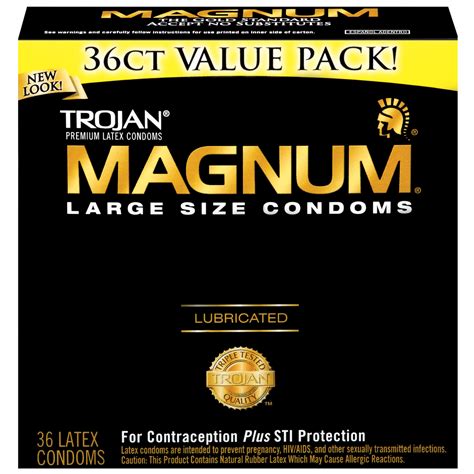 trojan magnum condoms latex lubricated large size value pack 36 condoms shop your way