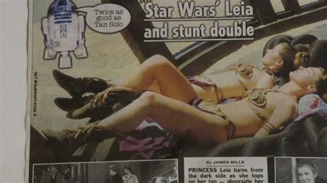 Star Wars Slave Leia And Stunt Double Photo Newspaper