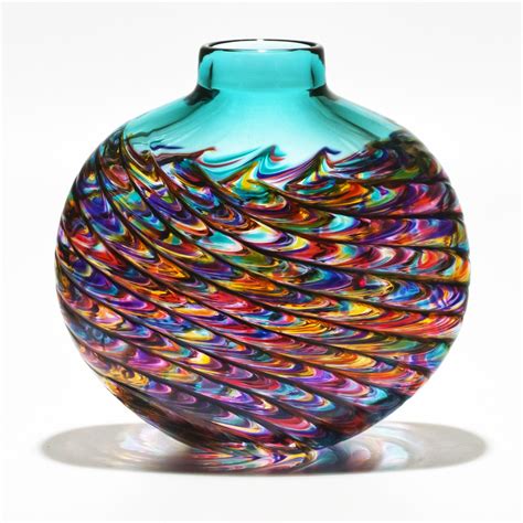 art glass vases lagoon glass vases  michael trimpol