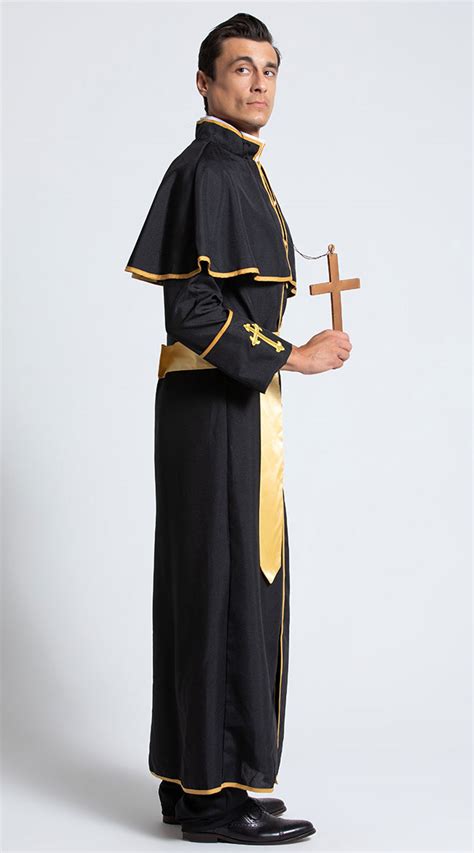 Mens Deluxe Priest Costume Mens Priest Costume