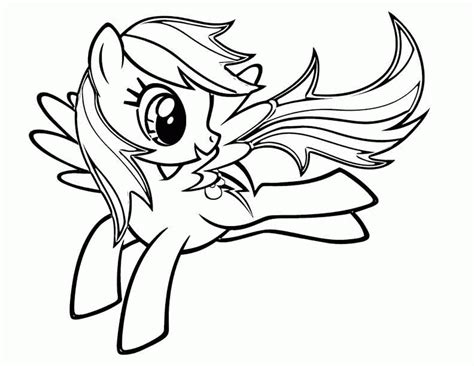 kid coloring pages   pony rainbow dash coloring home