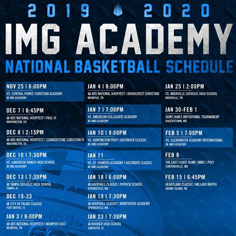 2019 2020 Img Academy Basketball Schedule
