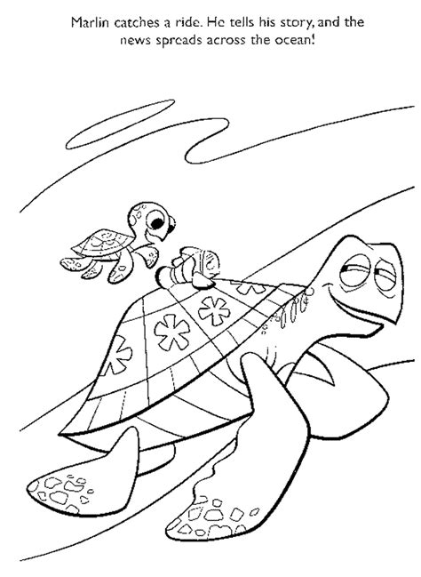 finding nemo crush coloring pages images   finder