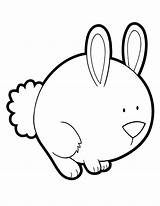 Bunny Coloring Pages Cute Animal Printable Print Kids Color Colouring Cartoon Rabbit Bunnies Sheets Book Honey Easter Hopping Animals Many sketch template