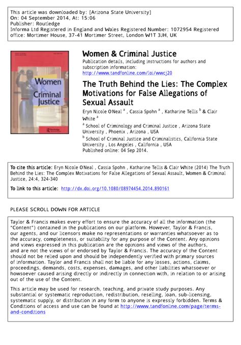 pdf the truth behind the lies the complex motivations for false