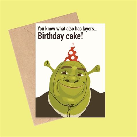 shrek birthday card birthday gift funny card   zealand