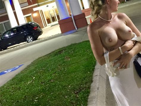 here the bride is flashing her tits nudeshots