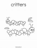 Caterpillar Coloring Worksheet Critters Preschool Activities Kindergarten Print Worksheets Tracing Kids Twistynoodle Lesson Trace Noodle Science Outline Learning Built California sketch template
