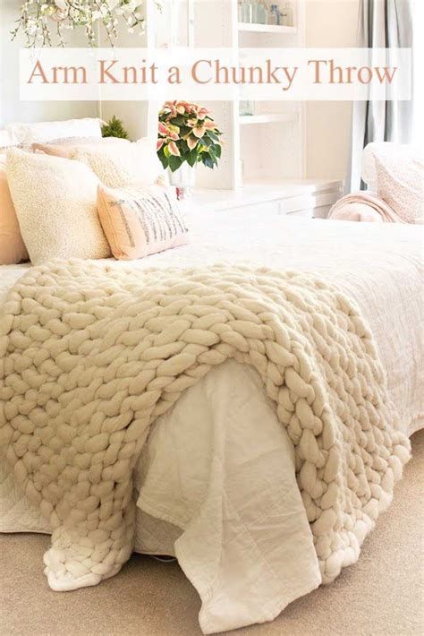 easy diy chunky knit blankets     rage