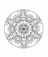 Mandala Difficult Pages Coloring Getcolorings sketch template