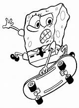 Spongebob Skateboarding Kleurplaten Afkomstig sketch template