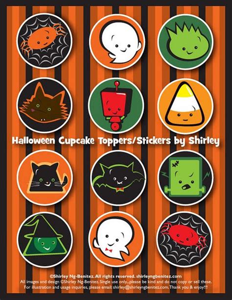 cute  printables halloween cupcake toppers halloween cupcakes