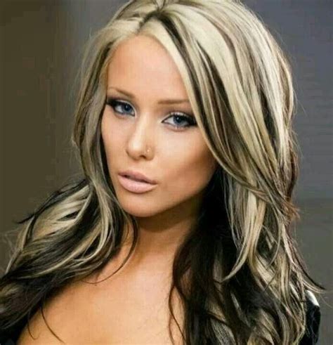 bleach blonde hair  brown highlights favorable hair styles hair