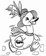Coloring Pages Easter Duck Printing Help Bunny sketch template