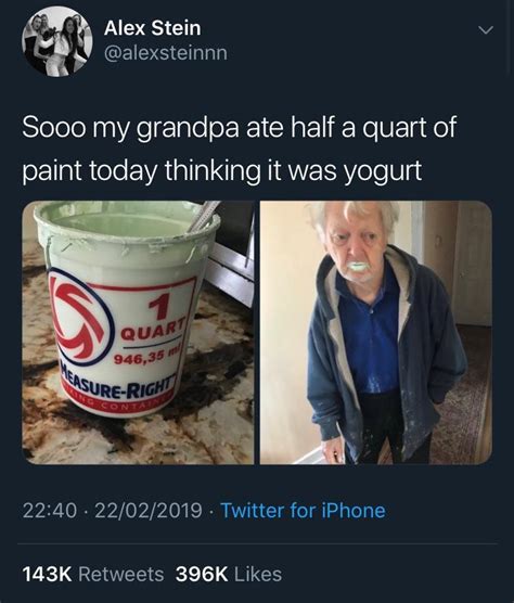 grandpa eats yogurt twitter