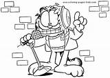 Garfield Coloring Pages Cartoon Comedian Color Character Printable Sheets Comediante Kids Characters Para Colorear Cartoons Print 為孩子的色頁 sketch template