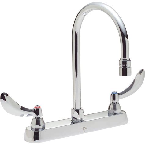 delta commercial  handle kitchen faucet  chrome  lever blade
