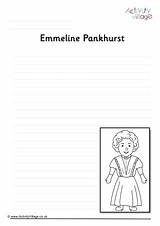 Emmeline Pankhurst sketch template