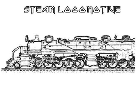 sketch  steam train locomotive coloring page netart train