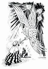 Isaiah Angel Seraphim Clipart Coloring Pages Bible Illustration Purified Stopa Info Clipground Light sketch template