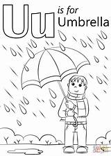 Coloring Umbrella Pages Printable sketch template