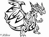 Pokemon Charizard Mega Tribal Coloring Pages Colouring Drawing Deviantart Evolution Printable Tattoo Color Print Clipartmag Getcolorings Tattoos Kids Para Choose sketch template