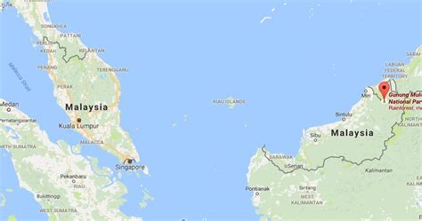 Location Caves Gulung Mulu On Map Malaysia