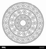 Mandala Meander Ancient Alamy sketch template