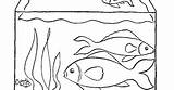 Ikan Akuarium Mewarnai Sketsa Lukisan Kolam Paud Kekinian sketch template
