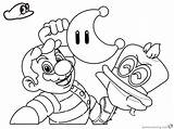 Mario Odyssey Super Coloring Pages Printable Drawing Print Choose Board Book Line sketch template