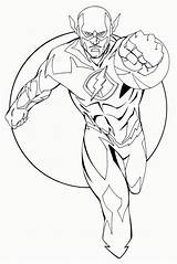 Flash Coloring Pages Superhero Popular sketch template