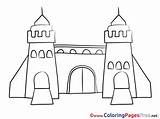 Gate Coloring Kids Sheet Title sketch template