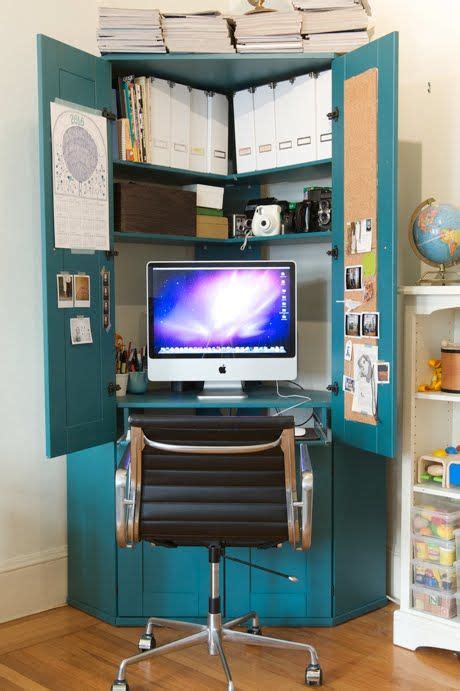 hideaway desk ideas  save  space shelterness