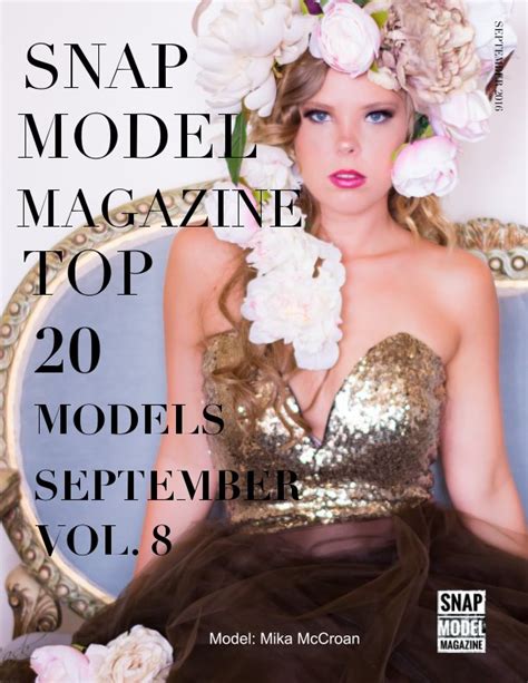 snap model magazine september top 20 by danielle collins charles west