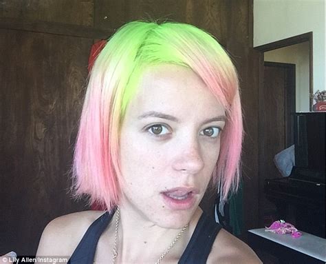 Lily Allen Displays Rainbow Hair Ahead Of 30th Birthday In London