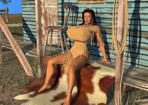 big breasted 3d american indian babe posing outdoors pichunter