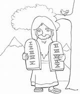 Commandment Commandments Gebote Moses Zehn Malvorlagen Template 5th Dieci Comandamenti Fifth Bibel Q1 sketch template