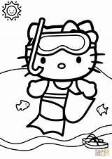 Hello Kitty Mermaid Coloring Pages Getcolorings Introducing sketch template