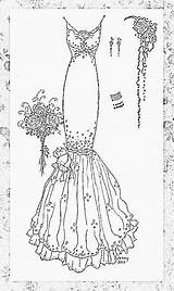 Coloring Pages Dress Book Printable Adult Vintage Embroidery Adults sketch template