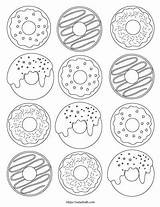 Donuts Dozen Sprinkles Cupcake Doughnut Natashalh Doughnuts Donat Hitam Mewarnai sketch template