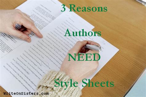 reasons authors  style sheets writeonsisterscom