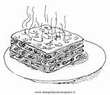 Lasagne Alimenti Lasagna Colorare Mewarna Pertandingan Seluruh sketch template