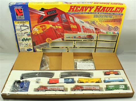 ho life  heavy hauler train set santa fe   figures ebay