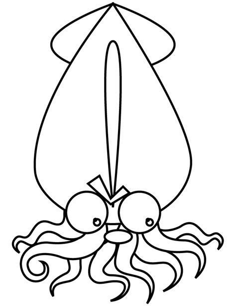 squid coloring page coloring home