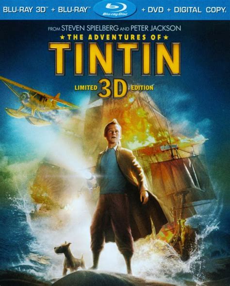 the adventures of tintin 3d [3 discs] [includes digital copy] [ultraviolet] [3d] [blu ray dvd