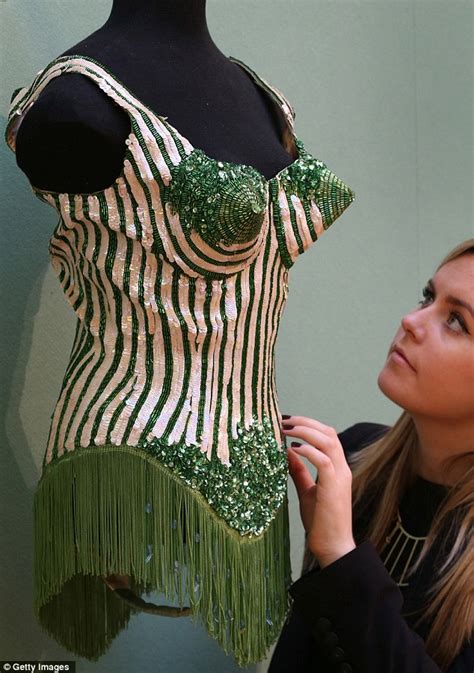 madonna s iconic conical bra corset sells for £30 000 at auction of