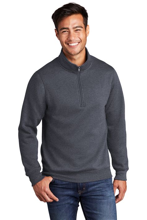 port company core fleece  zip pullover sweatshirt product company casuals