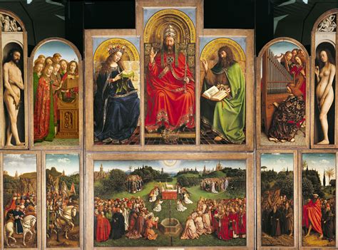 van eyck brothers altarpiece  ghent art de la renaissance oeuvres dart celebres peinture