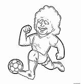 Maradona Coloriage Diego sketch template
