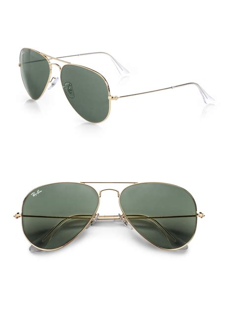ray ban original aviator sunglasses  gold  men lyst